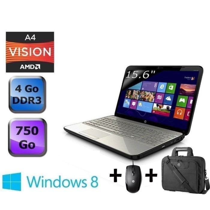 ORDINATEUR PORTABLE HP Pavilion g6 2245sf + souris HP + sacoche 16 HP