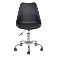 CHAISE DE BUREAU BLOKHUS Chaise de bureau - Simili noir - Style con CHAISE DE BUREAU BLOKHUS Chaise de bureau - Simili noir - Style con