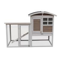 CLAPIER Clapier en bois Home 130x62x91 cm - Pour lapin CLAPIER Clapier en bois Home 130x62x91 cm - Pour lapin