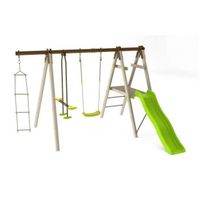 STATION DE JEUX BALANCOIRE / PORTIQUE en bois H 1.90m TRIGANO - OR STATION DE JEUX BALANCOIRE / PORTIQUE en bois H 1.90m TRIGANO - OR