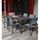 NICE Salon de jardin 6 places en aluminium - Gris