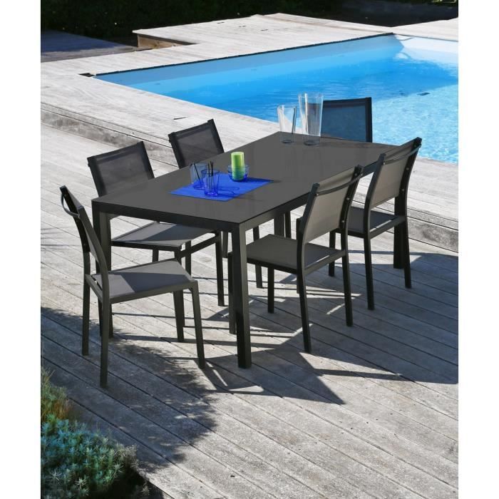 salon de jardin salon de jardin table 160 cm 6 chaises aluminium ensemble - Ensemble Table De Jardin Et Chaises salon de jardin salon de jardin table 160 cm 6 chaises aluminium ensemble - Ensemble Table De Jardin Et Chaises