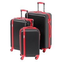 SET DE VALISES LEE COOPER Set de 3 Valises Rigide ABS 4 Roues 49- SET DE VALISES LEE COOPER Set de 3 Valises Rigide ABS 4 Roues 49-