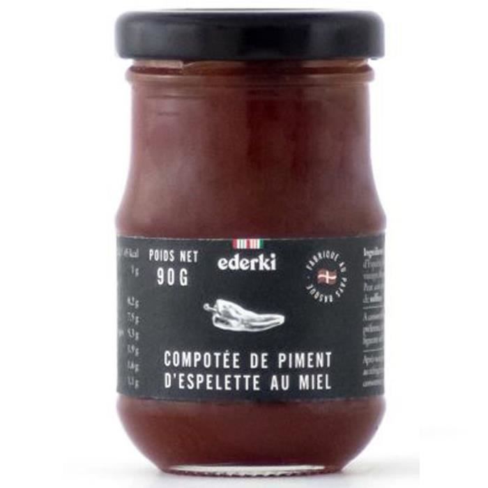 Compotée de Piment d Espelette au Miel 90gr   Achat / Vente AUTRES