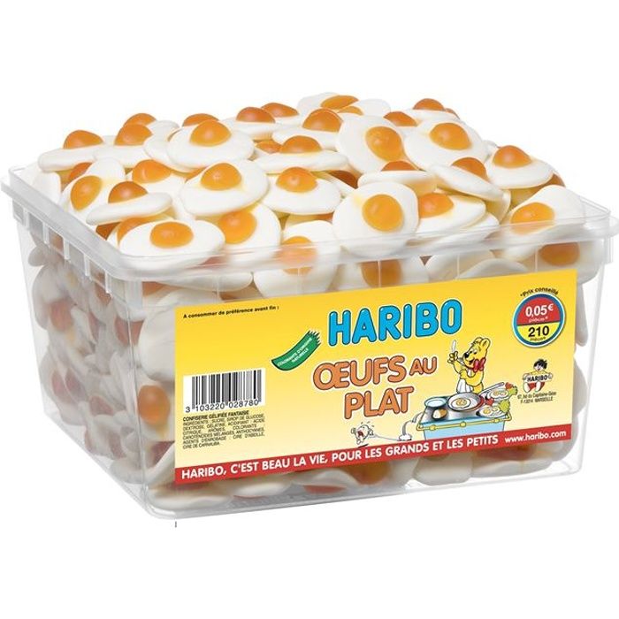 Haribo Oeufs au plat 210 pièces   Achat / Vente CONFISERIE DE SUCRE