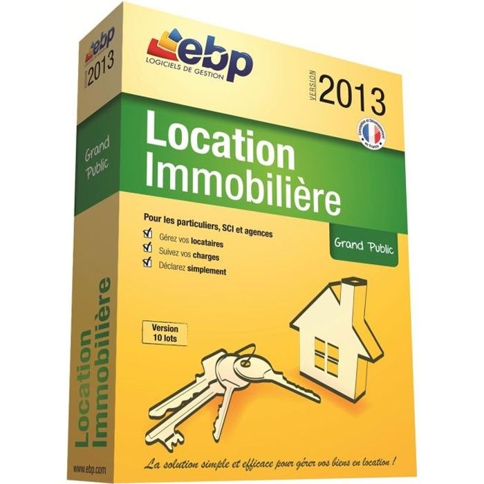 LOGICIEL BUREAUTIQUE EBP Location Immobilière 2013 version 10 Lots