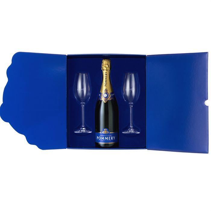 POMMERY BRUT ROYAL + 2 flûtes   Vendu à lunité   1 x 75 cl