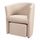 BAYA Fauteuil + pouf en simili cabriolet - Ivoire