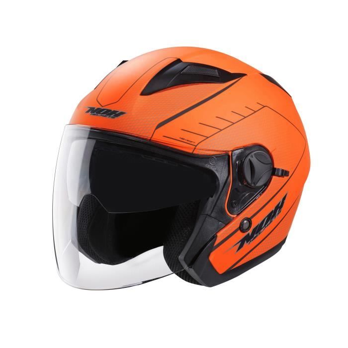 Nox N124 Soft Casque Jet Déco Orange Fluo Achat Vente Casque