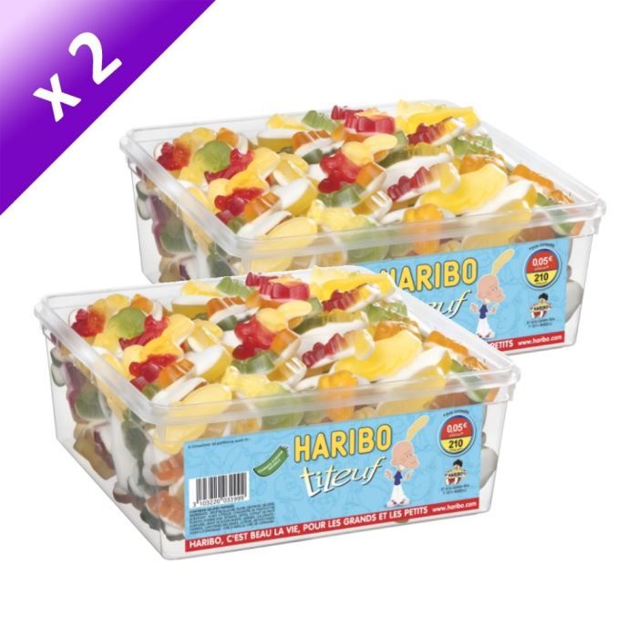 HARIBO TITEUF Boîte de 210 pièces x2   Achat / Vente CONFISERIE DE