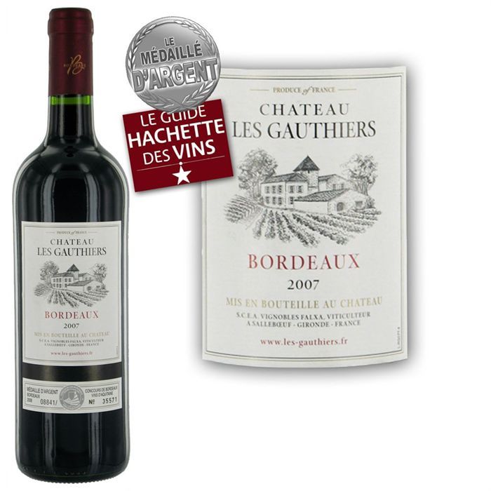 2007   Achat / Vente VIN ROUGE Château Les Gauthiers 2007  