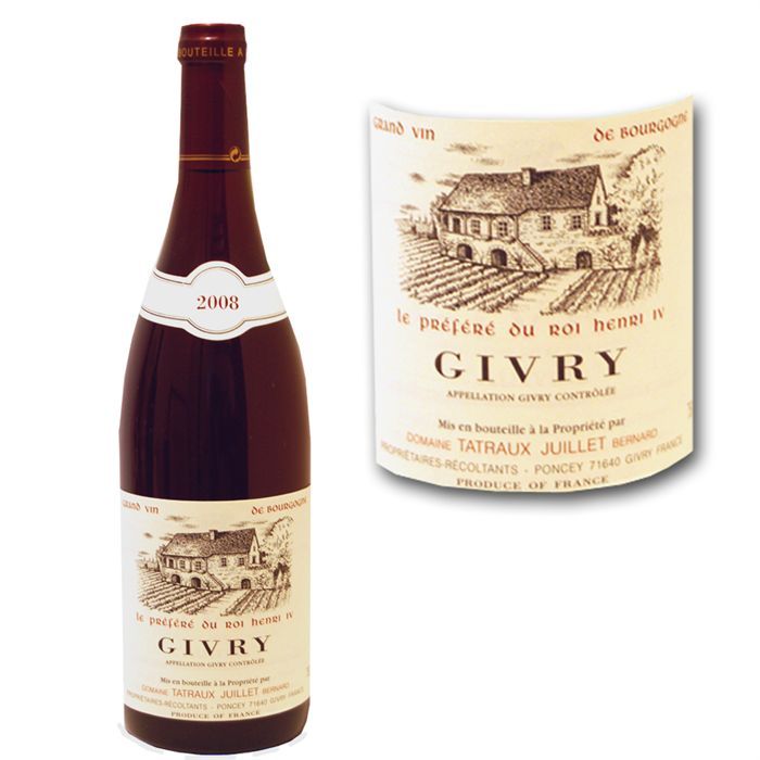 2008   Achat / Vente VIN ROUGE Givry Tatreaux Juillet 2008  