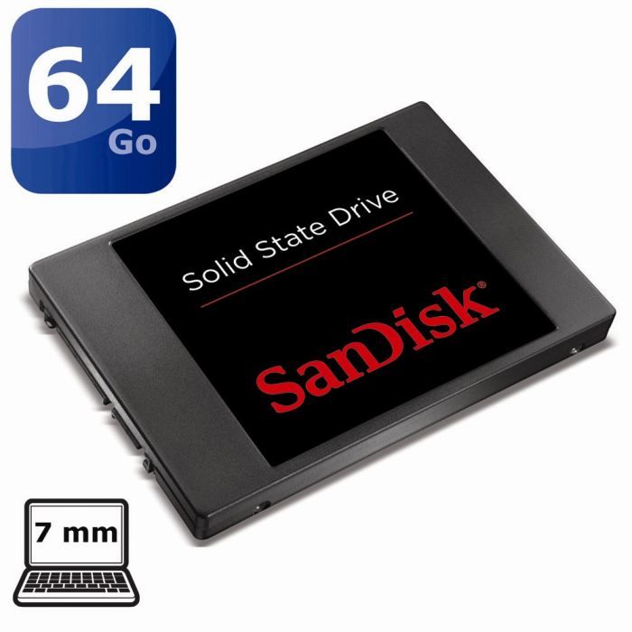 SanDisk 64 Go SSD 2 5 7mm Mémoire Flash 19nm Prix pas