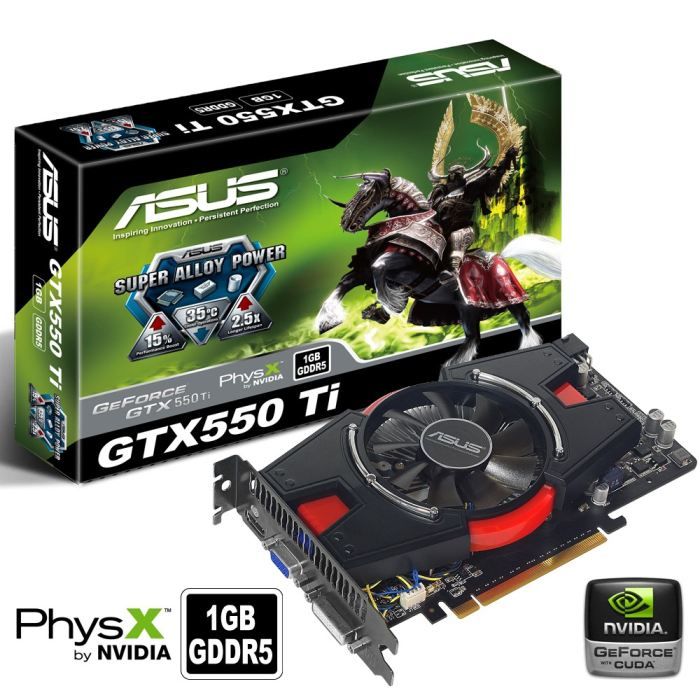 Asus GTX 550 Ti 1Go GDDR5   Achat / Vente CARTE GRAPHIQUE Asus GTX 550