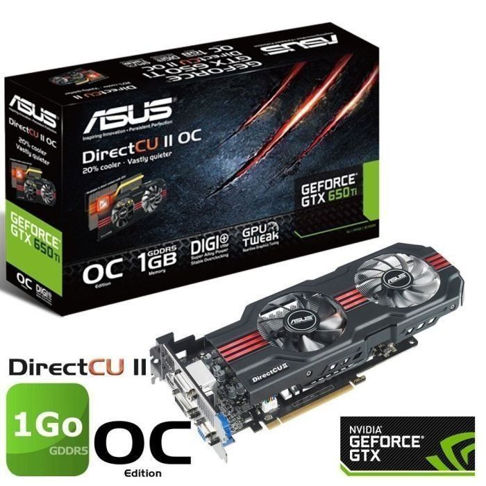 Asus GTX650 Ti 1Go GDDR5 DirectCU II OC   Achat / Vente CARTE