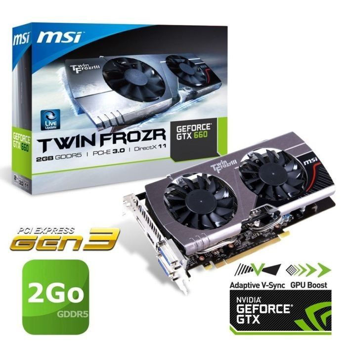 MSI GTX660 2Go GDDR5 Twin Frozr 3   Achat / Vente CARTE GRAPHIQUE MSI