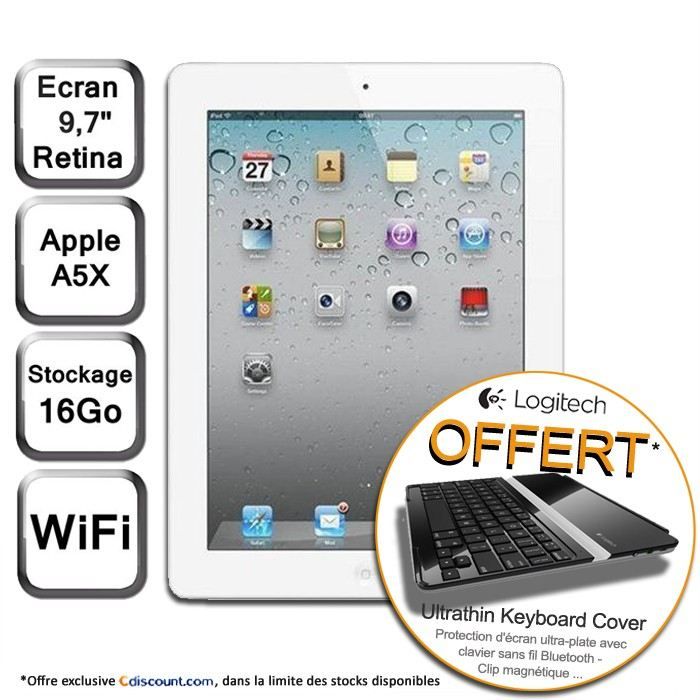 Apple Nouvel iPad blanc 16Go + Ultrathin Keyboard   Achat / Vente