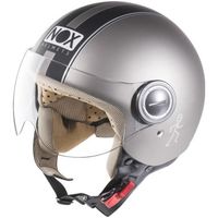 CASQUE MOTO SCOOTER NOX N210 Casque Jet Gris Mat et Noir CASQUE MOTO SCOOTER NOX N210 Casque Jet Gris Mat et Noir