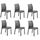 Chaises resine tressee gris anthracite