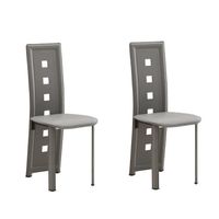 CHAISE KIM Lot de 2 chaises de salle à manger en simil... CHAISE KIM Lot de 2 chaises de salle à manger en simil...