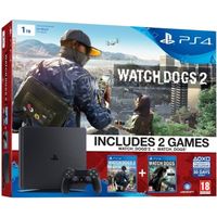 CONSOLE PS4 Nouvelle PS4 Slim 1 To Noire + Watch Dogs 2 + Watc CONSOLE PS4 Nouvelle PS4 Slim 1 To Noire + Watch Dogs 2 + Watc