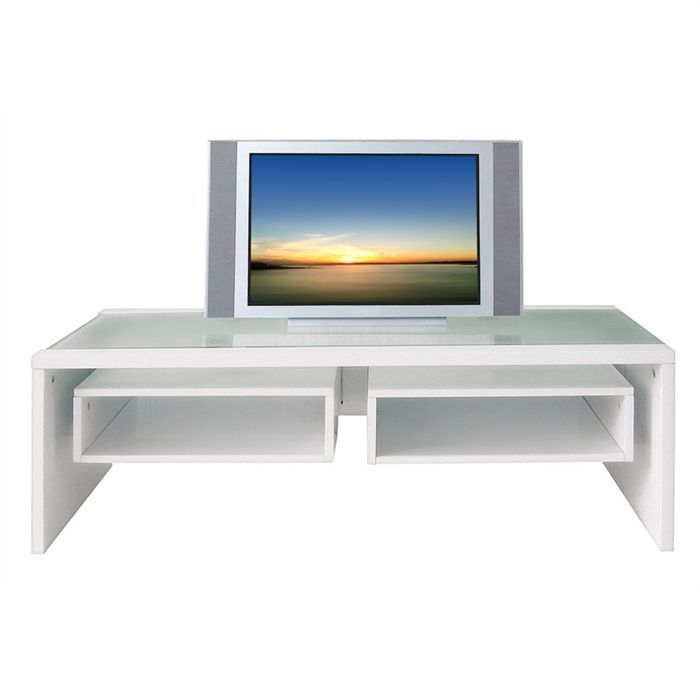 Meuble TV ELEGY blanc   Achat / Vente MEUBLE TV   HI FI Meuble TV