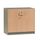 Armoire basse L80xH72cm 2 portes WINCH Hêtre/Alu