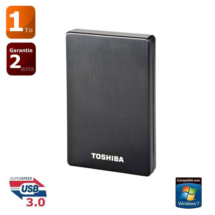 Toshiba stor.E Alu 2S 1000 Go Black   Achat / Vente DISQUE DUR EXTERNE