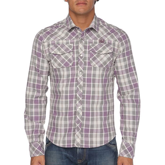 MELTINPOT Chemise Homme Violet, gris et noir   Achat / Vente CHEMISE