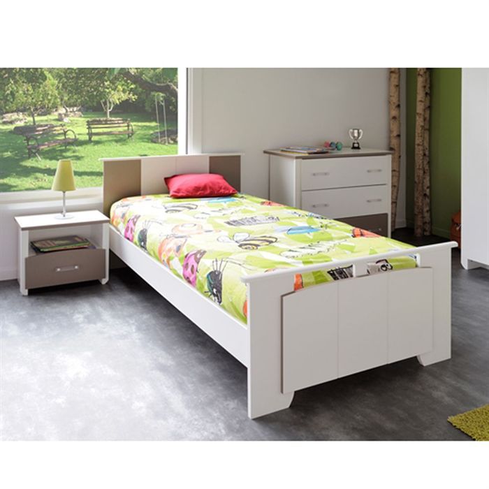 Lit ELEGANCE 90x190cm   Achat / Vente SOMMIER ET MATELAS Lit ELEGANCE