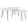 KIVI Lot de 2 tables basses gigognes style scandin