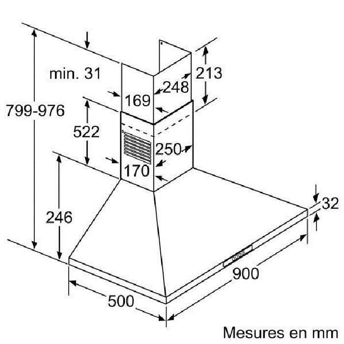 DWW 09 W 460 Hotte pyramide-évacuation /2