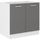 ULTRA Meuble bas sous évier L 80 cm - Gris