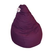 POUF - POIRE Poire Coton SALSA Aubergine 80x120 cm POUF - POIRE Poire Coton SALSA Aubergine 80x120 cm