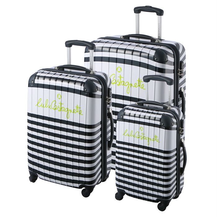 LULU Set de 3 Valises Trolley CAG Marine et blanc Achat
