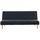 YUMI Banquette clic clac 3 places - Simili noir -