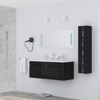 SALLE DE BAIN COMPLETE ALBAN Ensemble salle de bain double vasque avec mi SALLE DE BAIN COMPLETE ALBAN Ensemble salle de bain double vasque avec mi