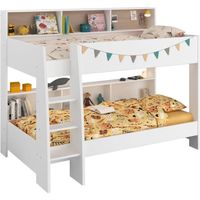 LITS SUPERPOSÉS JIM Lit enfant superposé contemporain décor chêne LITS SUPERPOSÉS JIM Lit enfant superposé contemporain décor chêne