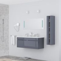 SALLE DE BAIN COMPLETE ALBAN Ensemble salle de bain double vasque avec mi SALLE DE BAIN COMPLETE ALBAN Ensemble salle de bain double vasque avec mi