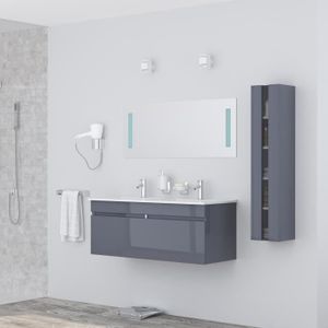 Meuble salle de bain avec 2 vasques 120 cm - Achat / Vente pas cher Meuble salle de bain avec 2 vasques 120 cm - Achat / Vente pas cher