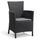 IOWA Fauteuil de jardin aspect rotin tressé Gris