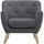 Fauteuil scandinave gris