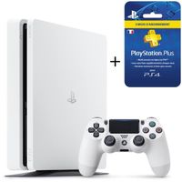 CONSOLE PS4 Nouvelle PS4 Slim 500 Go Glacier White + Abonnemen CONSOLE PS4 Nouvelle PS4 Slim 500 Go Glacier White + Abonnemen