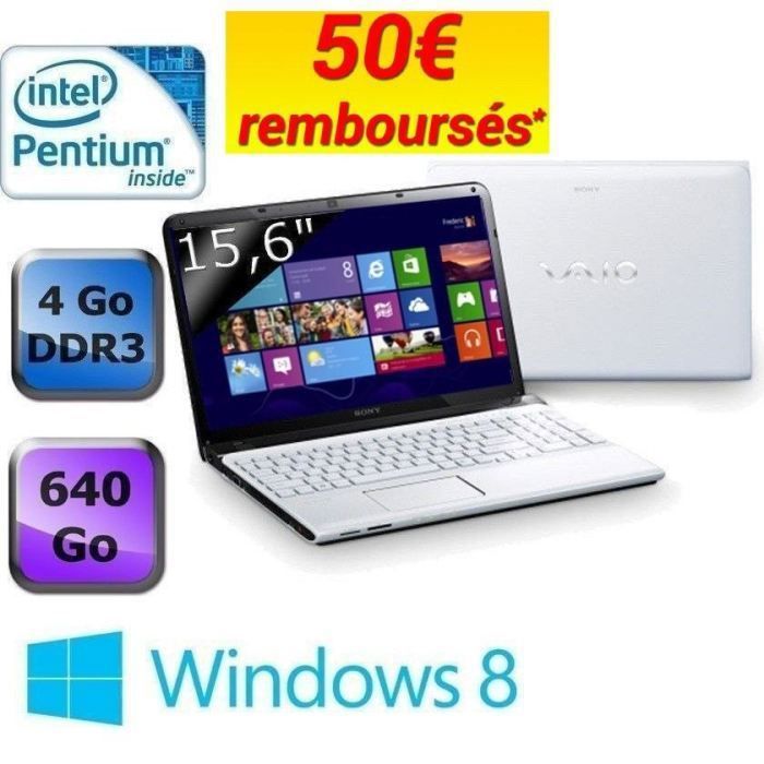 Sony VAIO SVE1512A4E/W   Achat / Vente ORDINATEUR PORTABLE Sony VAIO