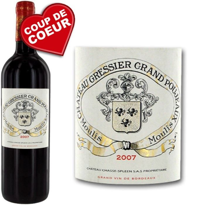 Château Gressier Grand Poujeaux Moulis 2007   Achat / Vente VIN ROUGE