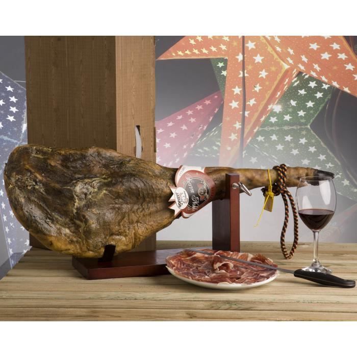 Coffret Jambon Pata Negra Iberico III Bellotas Os et Patte 6.5 kgs   1