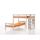 PINO Lit superposé angle - 90x200 cm - Blanc