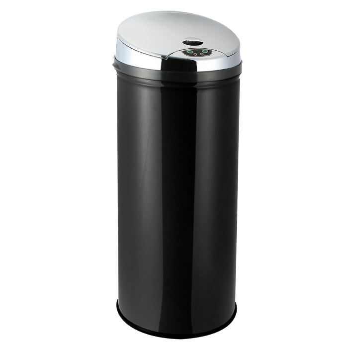 POUBELLE   CORBEILLE Poubelle automatique noire 45 litres (avec seau)