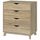 ABERDEEN Commode de chambre scandinave décor chêne