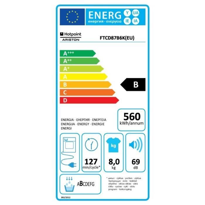  FTCD87B6KEU - Sèche-linge - 8kg - Condensation1